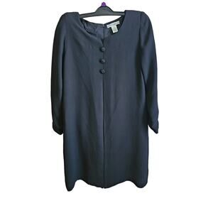 Nwt Vintage Draper's & Damon's Long Sleeve Midi Shift Dress Size 12 (513)